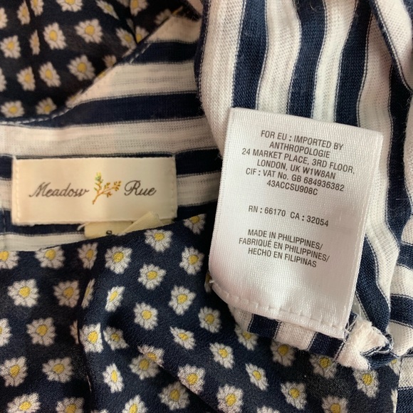 Anthropologie Meadow Rue/Layered Blue White Yellow - Picture 7 of 7